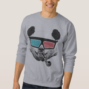 3-D Gläser des Vintagen Pandas Sweatshirt
