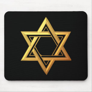 "3-D" goldener Davidsstern Mousepad