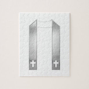 3-D Look Silver Priest’s Stole