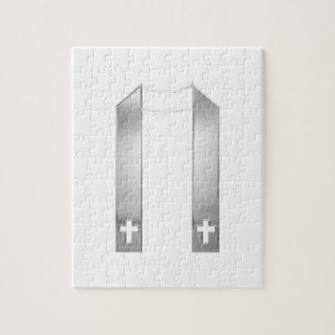 3-D Look Silver Priest’s Stole