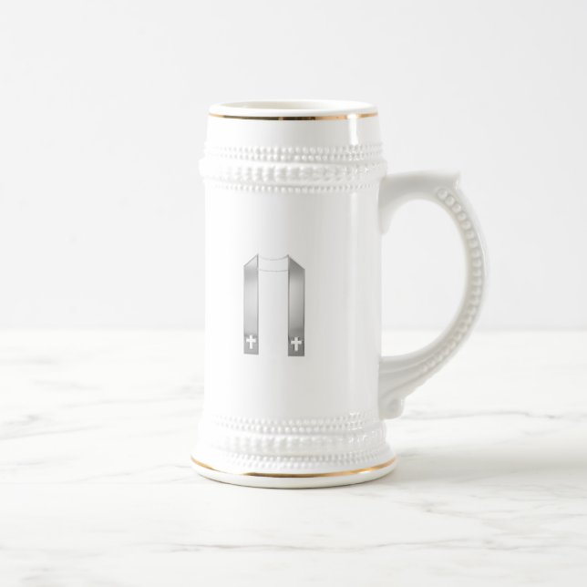 3-D Look Silver Priest’s Stole Bierglas (Rechts)