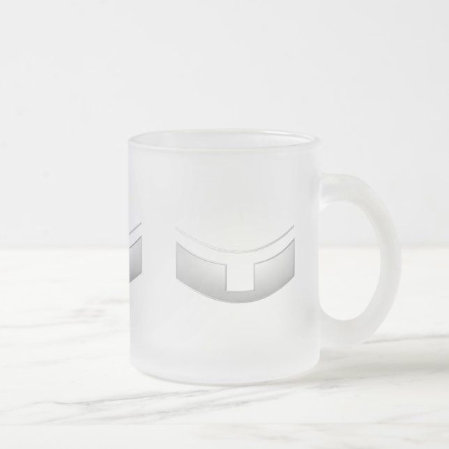 3-D Look Silver Priest's or Minister's Collar Mattglastasse (Rechts)