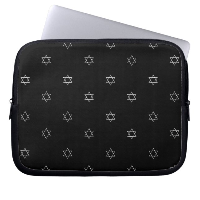 3-D Look Silver Star von David Laptopschutzhülle (Vorderseite)