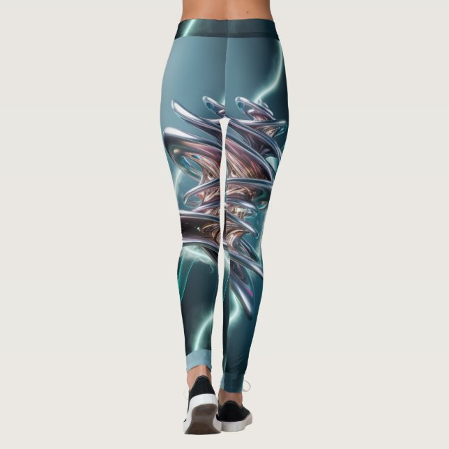 3-D Print Modern Art Leggings (Rückseite)