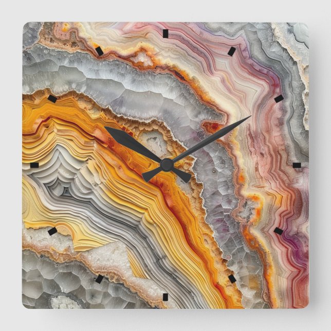 3 D Uhr an der Wand (Vorderseite)