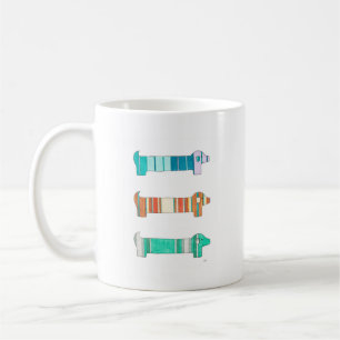 3 Dackel Color Study #1 Coffee Tasse