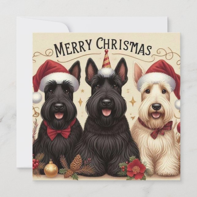 3 dogs Greeting Card Karte (Vorderseite)