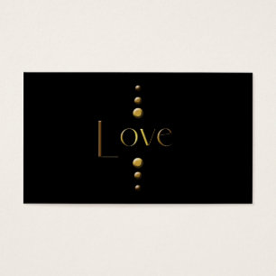 3 Dot Gold Block Liebe und Schwarzer Hintergrund