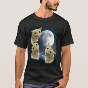 3 dumme Katzen heulen den Mond an T-Shirt