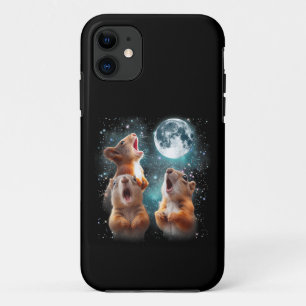 3 Eichhörnchen Moon Howling Eichhörnchen Kopf Funn Case-Mate iPhone Hülle