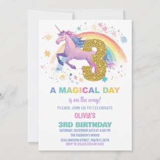 3. Einladung von Unicorn zum Geburtstag