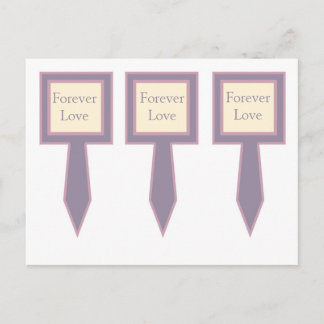3 Elegante Lila Hochzeitcups Postkarte