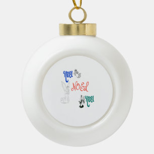 3 Engel blasen Trompete betender Noel Keramik Kugel-Ornament