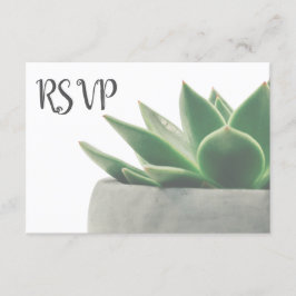3 Entree Choice Modern Green Succulent UAWG RSVP Karte