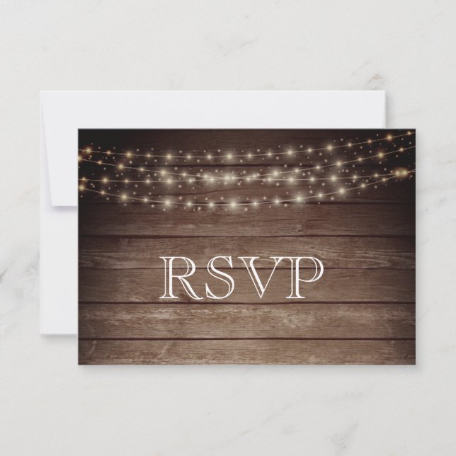3 Entree Choice Rustic Mason Jar Wedding Response RSVP Karte (Vorderseite)