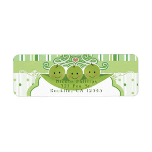 3 Erbsen in einer Schote Drillinge Baby Shower Ein