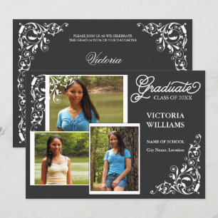 3 Faire-part de graduation photo et filaments