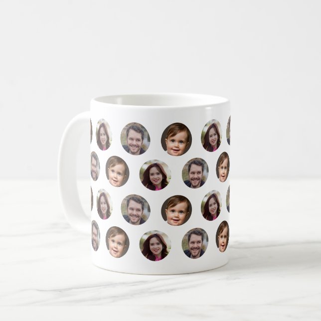 3 Familienmitglieder FotoCollage Kaffeetasse (Vorderseite Links)