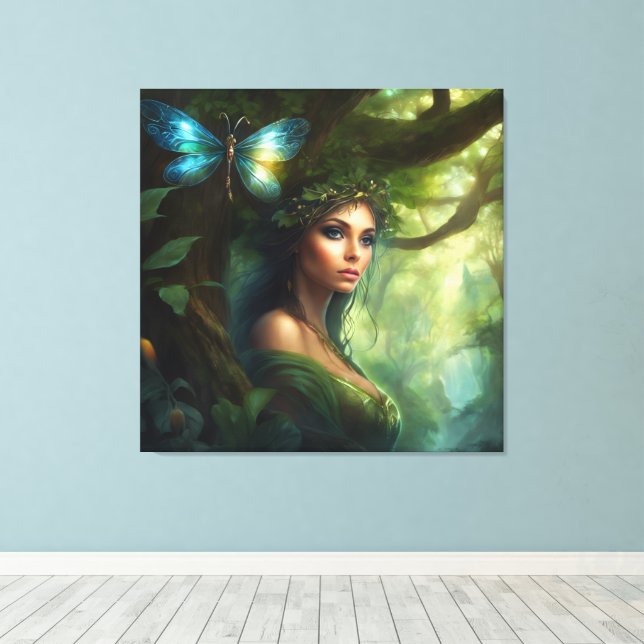 #3 Fantasy Welt Leinwanddruck (Insitu (Holzboden))