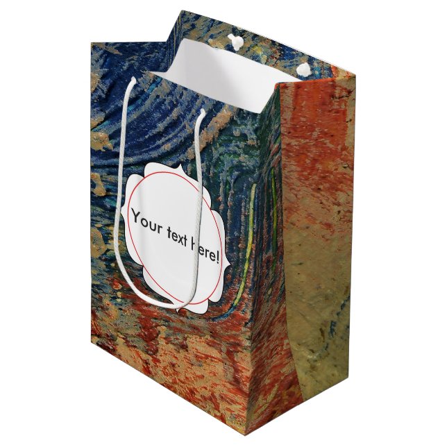 3 Farben Mittlere Geschenktüte (Vorderseite Schrägansicht)