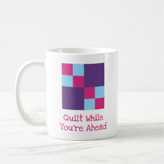 3-Farben- Quilting Pun Double Four Patch Quiltbloc Kaffeetasse