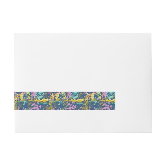 3 Farben Textur Rundum-Adressaufkleber (Vorderseite)