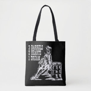 3 Fässer 2 Herzen 1 Traum Barrel Racing Tasche