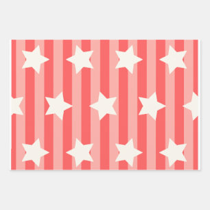 3 Feuilles de papier à envelopper Jolies couleurs 