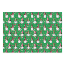 3 Feuilles De Papiers Enveloppés De Noël
