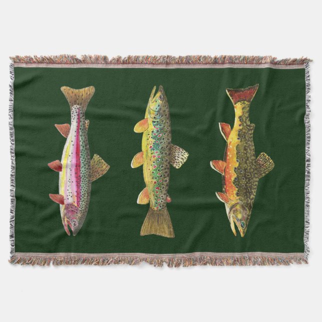 3 Forellen für die Fischerei und die Fischerei Decke (Vorderseite)