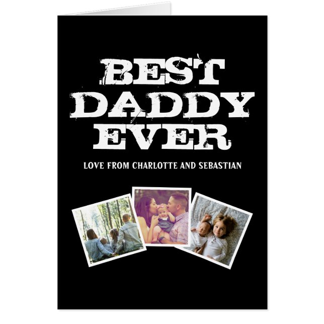 3 Foto Best Daddy Ever Vatertag Personalisiert (Vorne)