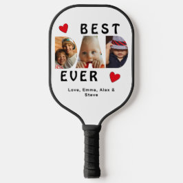 3 Foto Bester Vater je Collage Custom Pickleball Schläger