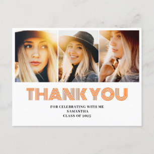 3 Foto Collage Abschluss Danke Postkarte