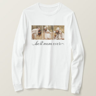 3 Foto Collage Beste Mama je Frauenlangen T-Shirt