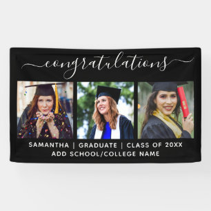 3 Foto Collage Class of 2022 Grad Glückwunsch Banner