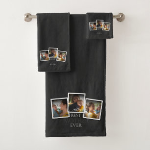 3 Foto Collage Mama Familienmüttertag Badhandtuch Set
