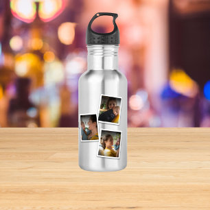 3 Foto Collage Mama Familienmüttertag Edelstahlflasche
