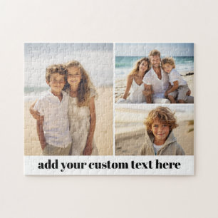 3-Foto-Collage mit 1 Zeile Schrifttext