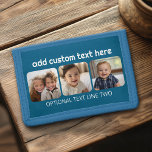 3 Foto Collage mit trendigem Bounce Script - blau Trifold Geldbörse<br><div class="desc">Verwenden Sie quadratisch zugeschnittene Foto für beste Ergebnisse. Dieses 3 Foto moderne Gitter mit einer Collage und abgerundeten Ecken. Fügen Sie Ihre Lieblingsfotos zu diesem Film-Streifen für einen lustigen Speicherbewahrer hinzu. Ein künstlerischer Weg,  um Ihre besten Foto-Sharing-Bilder anzuzeigen.</div>