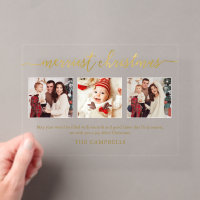 3 Foto Collage Modernes Drehbuch "Frohe Weihnachte