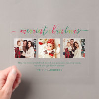 3 Foto Collage Modernes Drehbuch "Frohe Weihnachte