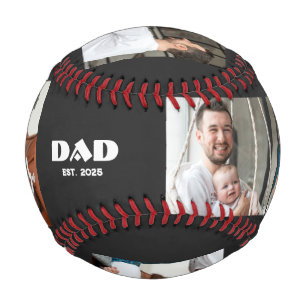 3 Foto-Collage Schwarz Weiß Papa Geworden Fett Baseball