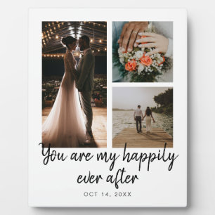 3 Foto Collage Wedding Jahreszitat Fotoplatte