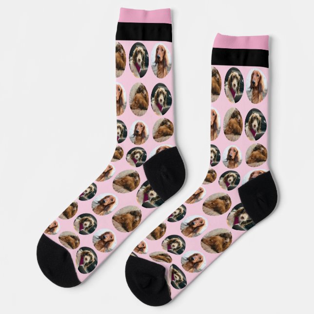 3 Foto-Dachshund-Crew-Socken Socken (Linkes Detail)