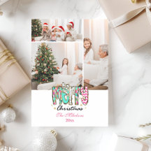 3 Foto Farbige Retro Fröhliche Weihnachten