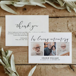 3-Foto-Feier zum Leben/Beerdigung/Gehöft Dankeskarte