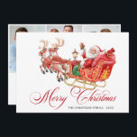 3 FOTO Festivals Weihnachten Weihnachten Gruß<br><div class="desc">Weihnachts-Weihnachtskarte vom Weihnachtsmann Sleigh.</div>