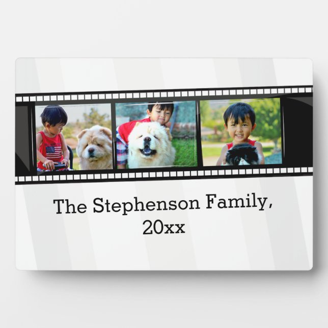 3-Foto-Filmstreifen personalisiertes Foto Fotoplatte (Vorderseite)