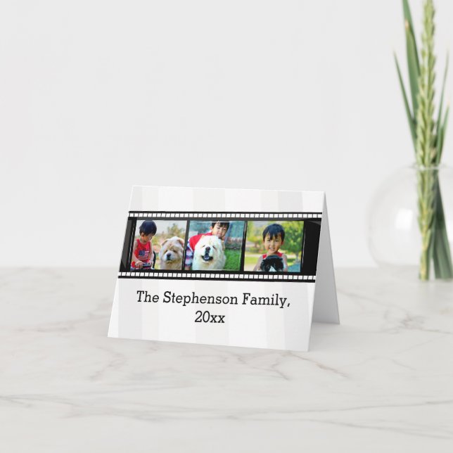 3-Foto-Filmstreifen personalisiertes Foto Karte (Vorderseite)
