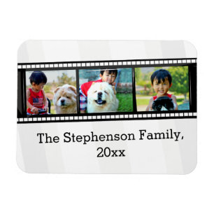 3-Foto-Filmstreifen personalisiertes Foto Magnet